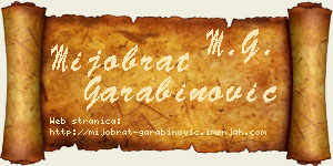 Mijobrat Garabinović vizit kartica